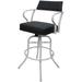 Carolina Black Swivel Tilt Counter 26" or Bar 30" Metal Bar Stool