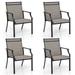 Gymax Patio Dining Chairs Set of 4 All Weather Outdoor Chairs w/ High