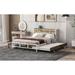 Rustic Style Queen Size Metal Platform Bed With Drawers and trundle