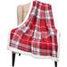 Lavish Touch 100% Cotton Knitted Throw Blanket for Sofa Couch All Season Indoor Outdoor