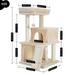 Cat Tree,Cat Tower with Double Condos, Spacious Perch, Fully Wrapped Scratching Sisal Posts and Replaceable Dangling Balls