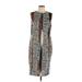 Venus Casual Dress - Sheath Crew Neck Sleeveless: Brown Leopard Print Dresses - Women's Size X-Large