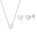 Silver Plated Heart Set