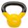 Sunny Health &amp; Fitness 10 lbs. Yellow Vinyl-covered Kettlebell for Strength and Power Training | NO. 066-10