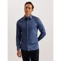 Ted Baker Endover Line Geo Print Shirt, Blue