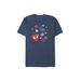 Men's Big & Tall Love Bug Candy Tops & Tees by Mad Engine in Navy Heather (Size 3XL)