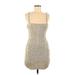 Urban Renewal Casual Dress - Party Square Sleeveless: Tan Print Dresses - Women's Size Medium