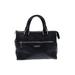 Cole Haan Leather Satchel: Black Solid Bags