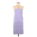 Cocktail Dress - Sheath Halter Sleeveless: Purple Print Dresses - Women's Size Medium