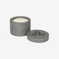 Pot and 3-wick Candle Set - Grey by Concrete & Wax