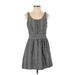 Kimchi Blue Casual Dress - Mini Scoop Neck Sleeveless: Gray Houndstooth Dresses - Women's Size 4