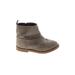 Old Navy Ankle Boots: Gray Solid Shoes - Kids Girl's Size 6