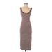 Forever 21 Casual Dress - Midi Scoop Neck Sleeveless: Burgundy Print Dresses - Women's Size Small