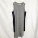 Athleta Dresses | Athleta Asymmetrical Sweater Dress Sleeveless Gray Black Knit Womens Size Medium | Color: Gray | Size: M