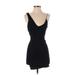 Zara Casual Dress - Party V Neck Sleeveless: Black Print Dresses - Women's Size Small