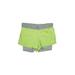 Nike Athletic Shorts: Green Color Block Activewear - Women's Size Small