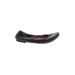 Lucky Brand Flats: Ballet Chunky Heel Work Black Print Shoes - Women's Size 6 1/2 - Round Toe