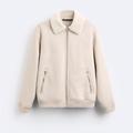 Zara Jackets & Coats | Faux Suede Jacket | Color: Cream/White | Size: Various