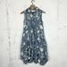 Anthropologie Dresses | Isabella Sinclair Anthropologie White Floral Embroidered Tunic Dress Size Xs | Color: Blue/White | Size: Xs