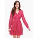 Kate Spade Dresses | Kate Spade Pink Silk Chiffon Floral Long Sleeve Dress Size 8 | Color: Pink | Size: 8