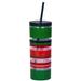 Kate Spade Dining | Kate Spade "Jolly Stripe" 20oz Insulated Tumbler, Nwt | Color: Green/Red | Size: 20 Oz