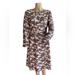 J. Crew Dresses | J.Crew Long Sleeve Floral Silk Dress Fit And Flare 2 | Color: Gray | Size: 2