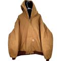 Carhartt Jackets & Coats | Carhartt Canvas Quilt Lined Full Zip Hooded Work Jacket Size Xxl Brown Workwear | Color: Brown | Size: Xxl