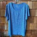 Nike Tops | Euc Nike Dri-Fit Blue/Gray Marled Stretch Knit Short Sleeve Tee In Women's 2x | Color: Blue | Size: 2x