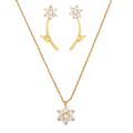 Kate Spade Jewelry | Kate Spade Myosotis Clear Flower Necklace & Earrings Matching Jewelry Set | Color: Gold | Size: Set