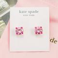 Kate Spade Jewelry | Kate Spade Pink Cz Heart Prong Stud Earrings Gold | Color: Gold/Pink | Size: Os