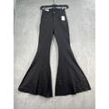 Free People Pants & Jumpsuits | Free People Crvy Super High Rise Lace Up Flare Size 24 | Color: Black | Size: 24