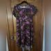 Lularoe Dresses | Lularoe Xs Carly Dress Euc Black With Purple Floral | Color: Black/Purple | Size: Xs