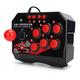 Hoopoocolor Arcade Fight Stick for Switch/for PC/for PS3, Nostalgia Black Red Colouring Sturdy Case Wired Arcade Joystick, Comfort Ergonomic Universal Arcade Fight Stick.