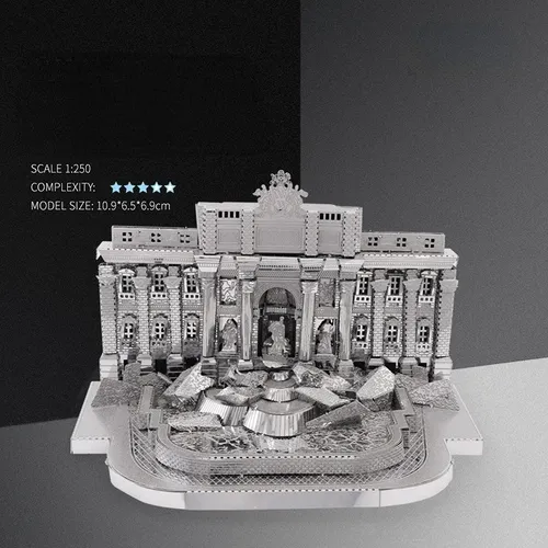 3D Metall Puzzle für Erwachsene Roman Trevi Brunnen Modell DIY Kunst Gebäude Puzzle Puzzle für Erwachsene Kinder Familie Spiel Geschenk