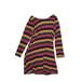 THREE PINK HEARTS Dress - Shift: Burgundy Stripes Skirts & Dresses - Kids Girl's Size Medium