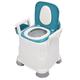 TARSHYRY Portable Toilet with Lid Odor Proof,Adjustable Height Travel Potty,Detachable Armrest Camping Toilet with Tissue Box Toilet Brush for Adults Kids,Camping Car Hiking