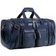 Leather Travel Duffel Weekender Bag Carry on Overnight Bag Sports Duffel bag For men and Women HB-21, Blue