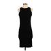 Club Monaco Casual Dress - Bodycon Crew Neck Sleeveless: Black Solid Dresses - Women's Size X-Small