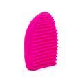 Intirilife brush cleaner made of silicone in pink - 7.3 x 5.5 x 3 cm - make-up brush cleaning cosmetic brush cleaning mat pad for make-up brushes and sponges