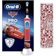 Braun Oral-B Pro Kids 1 Handle Disney Cars, 1 Brush Head, 1 Travel Case Electric Toothbrush, 3 Years and Up