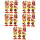 FAVOMOTO 45 Pcs Thanksgiving Honeycomb Balls Thanksgiving Day Decor Thanksgiving Table Decoration Autumn Themed Inflatable Hammer Toy Thanksgiving Table Topper Gifts Crafts Paper Cartoon