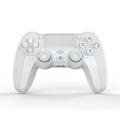 NK Controller für PS4 / PS3 / PC/Handy, kabellos, mit Dualshock, 6-Achsen-Erkennungsfunktion, LED-Licht, Touch-Panel, Kopfhörereingang, Ladekabel im Lieferumfang enthalten, Weiss