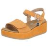 Keilsandalette REMONTE "ELLE-Collection", Damen, Gr. 38, orange, Veloursleder, modisch, Schuhe, Sommerschuh, Sandale, Keilabsatz, mit Soft Foam Ausstattung