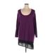 K. Jordan Pullover Sweater: Purple Print Tops - Women's Size 3X