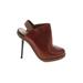 Nicholas Kirkwood Heels: Brown Print Shoes - Women's Size 36.5 - Round Toe