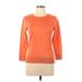 Ralph Lauren Black Label Pullover Sweater: Orange Color Block Tops - Women's Size Large