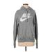 Nike Pullover Hoodie: Gray Marled Tops - Women's Size P