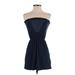 Abercrombie & Fitch Casual Dress - Party Open Neckline Sleeveless: Blue Print Dresses - Women's Size X-Small