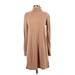 Zara Casual Dress - Sweater Dress: Tan Dresses - Women's Size Small