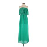 BCBGMAXAZRIA Casual Dress - Popover Off The Shoulder Strapless: Green Dresses - Women's Size X-Small